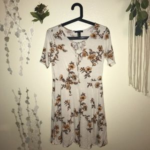Floral Lace Up Dress